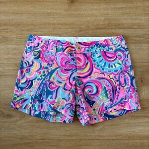 Lilly Pulitzer Callahan Mid Rise Short Psychedelic Sunshine NWT Women’s Sz 4